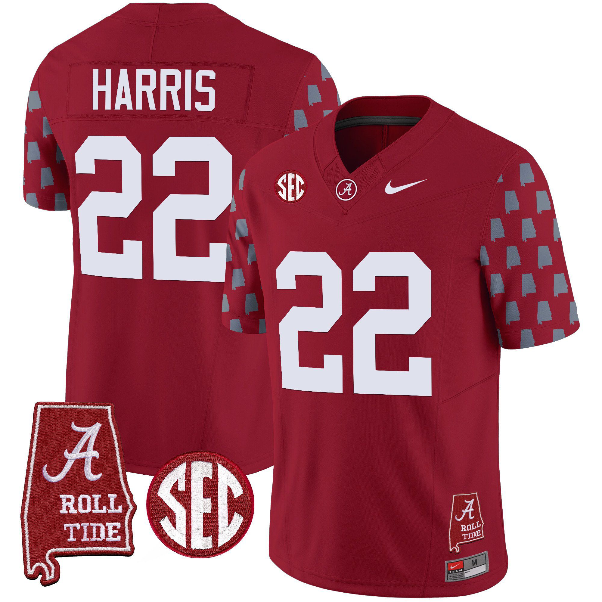 Men Alabama Crimson Tide #22 Harris Red Vapor Limited 2024 Nike NCAA Jersey->indianapolis colts->NFL Jersey